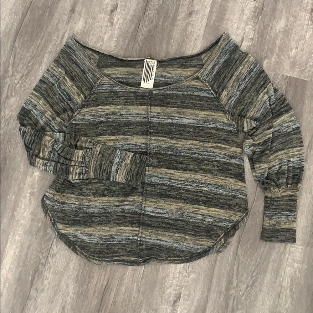 Free People Lightweight Striped Sweater